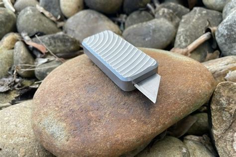 cnc machined minimal utility knife|sayers zero utility knife.